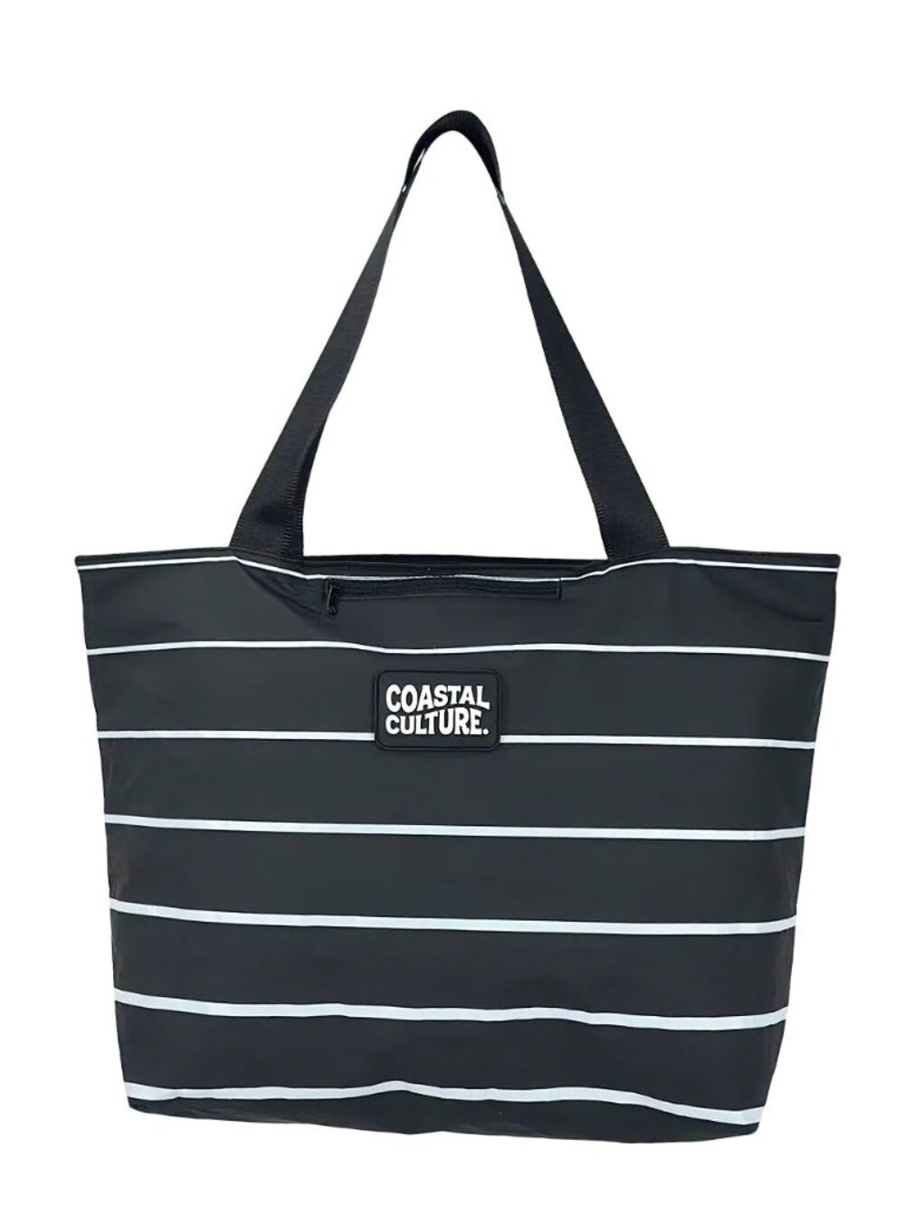 NWT Coastal Culture Black Stripe Tote